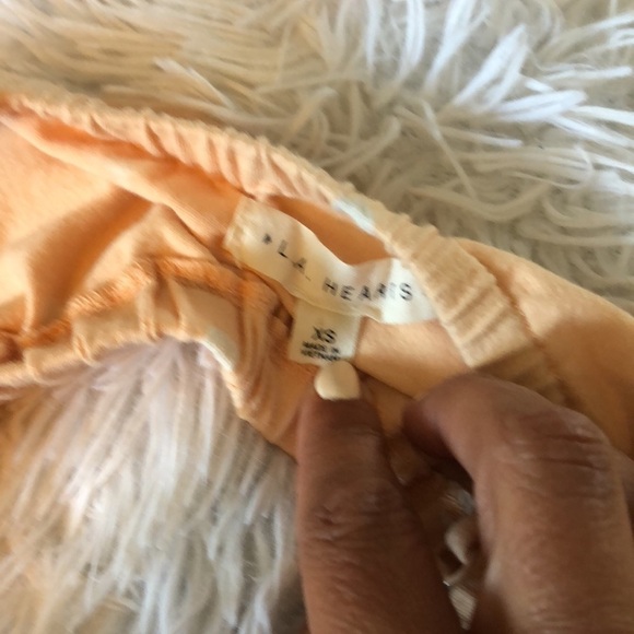 la Hearts Pacsun peach polka dot crop top sz XS - Picture 5 of 5